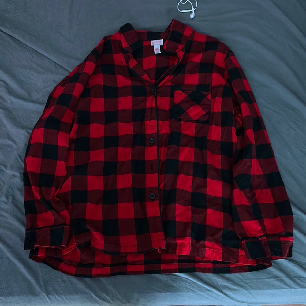 Plaid pj shirt